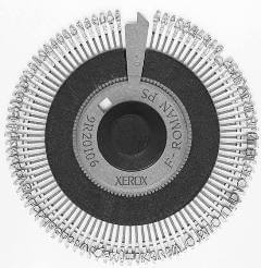 metal wheel for daisy wheel printing