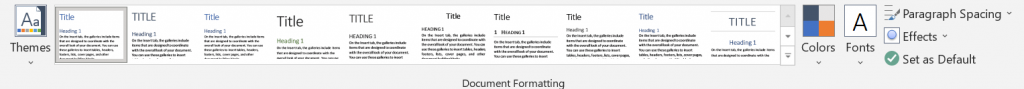 designtab documentformatting screenshot