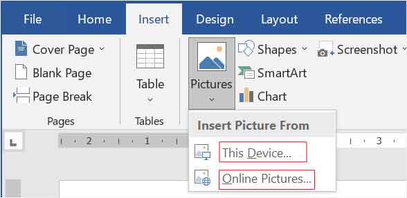 Insert Picture In MS Word Step4