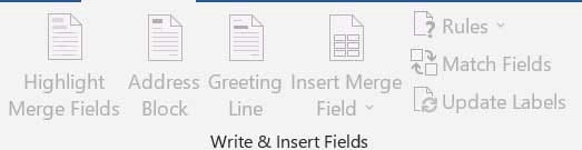 Mailingstab Writeandinsertfields