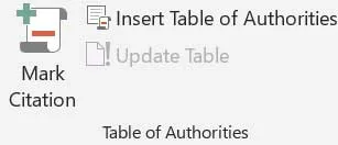 Referencestab TableofAuthorities group