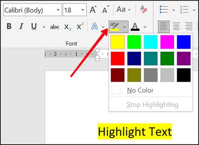 highlight-text-worddocument