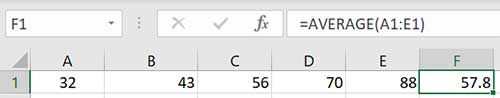 Average Excel Formula