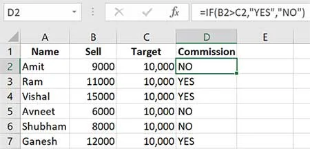IF Excel Function