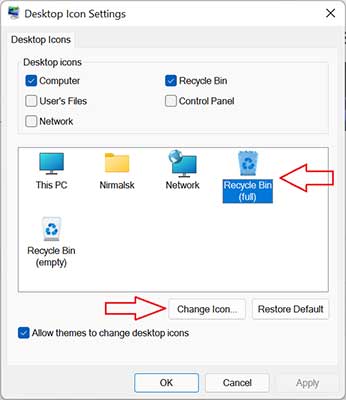 Change Recycle Bin Icon