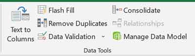 Data Tools Group MS Excel Data Tab in Hindi