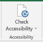 Check Accessibility Group in Excel Review Tab