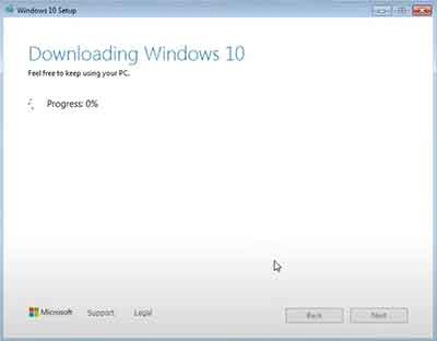 Downloading Windows10