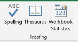 Proofing Group MS Excel Review Tab in Hindi