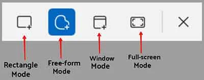 Screenshot Modes