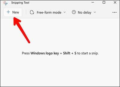 Snipping Tool New Snip