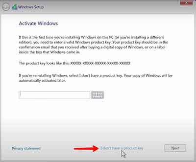 Windows10 Installation Step3