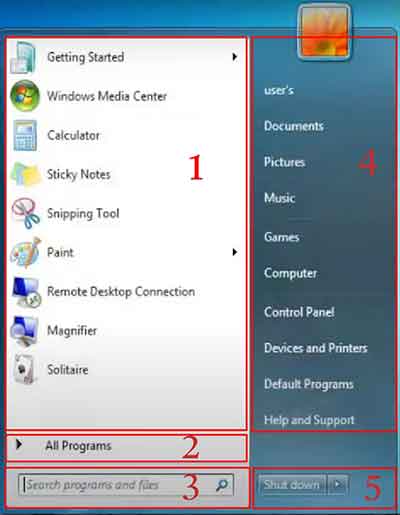 Windows 7 Start Menu in Hindi