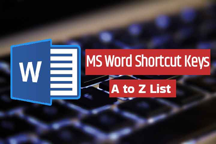 MS Word Shortcut Key in Hindi