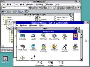 Windows NT 3.1 Interface