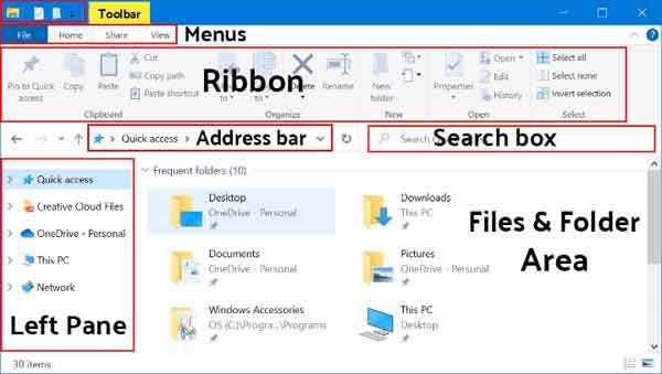 File Explorer Interface