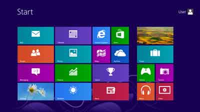 Windows 8 Start Screen Screenshot