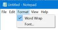 Notepad format menu in hindi