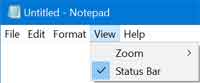 Notepad view menu in hindi