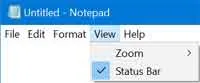 Notepad view menu in hindi