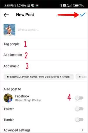 Instagram Par Post Kaise Kare Step5